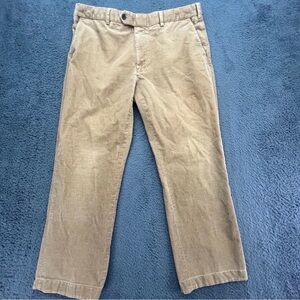 Polo Ralph Lauren Mens Tan Corduroy Pants Fine Tailoring Straight Fit 38x32 EUC